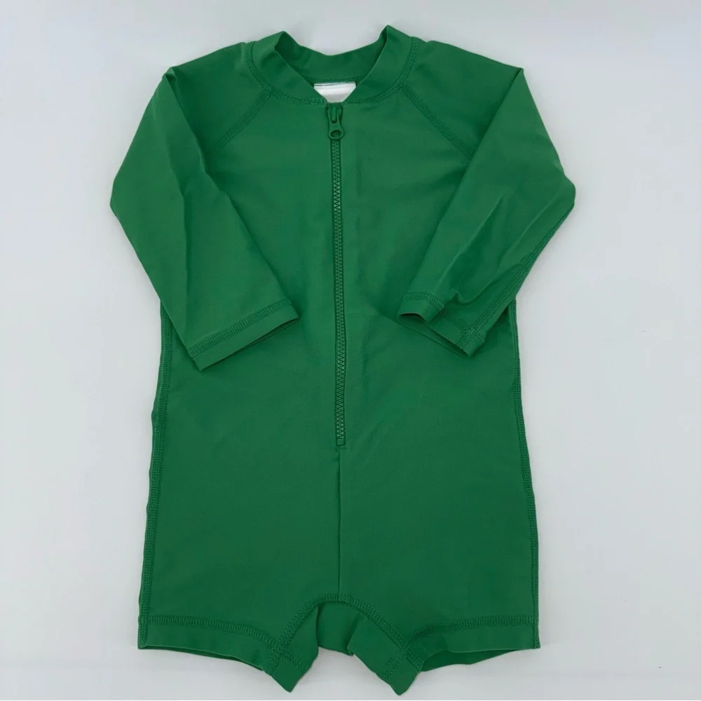 Hanna Andersson Green Baby Boy Swim Rash Guard